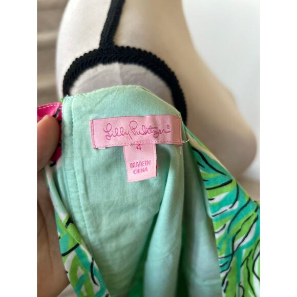 Lilly Pulitzer Delia Sheath Dress Pink & Green Pineapple Spike the Punch - Picture 6 of 7